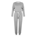 thumbnail image 4 of FAIWAD Ensemble 2 Pcs pour Femme Chandail à Manches Longues à Col Rond et Pantalon de Jogging Long Survêtement Décontracté, 4 of 5
