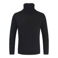 thumbnail image 2 of IROINNID Men's Turtleneck Long Sleeve Jumper Mid-Length Solid Color Knit Pullover Autumn And Winter Daily Commuting Trend Personality High Neck Sweater, 2 of 3