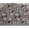 thumbnail image 4 of oneOone Georgette Viscose Fabric Leaves & Floral Block Printed Fabric 1 Yard 42 Inch Wide, 4 of 5