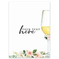 thumbnail image 1 of Darling Souvenir MADE WITH LOVE PersonalizedWelcomeBannerWine Glass With Flowers,Custom Text Poster Party CollectionWelcomeSignGreat For Wedding, Birthday, Engagement Party- 18x12, 1 of 5