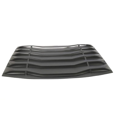 IKON MOTORSPORTS Window Louver Compatible with 2011-2023 Dodge Charger, Ikon Style Unpainted Black ABS Rear Vent Cover