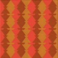 thumbnail image 1 of Ahgly Company Machine Washable Indoor Square Transitional Neon Orange Area Rugs, 6' Square, 1 of 7