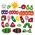 thumbnail image 1 of QJUHUNG 1set Creative Felt Picture Book Teaching Toy Set  Classroom Performance Toy  Caterpillar Picture Book Teaching Toy (without Drawing Stand), 1 of 5