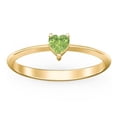 thumbnail image 2 of Heart Birthstone Ring - Peridot (August), 2 of 6