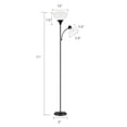 thumbnail image 4 of OUTON 71" Torchiere Floor Lamp with Reading Side Light, 3 Color Temperature Modern LED Standing Light for Living Room, Black, 4 of 6