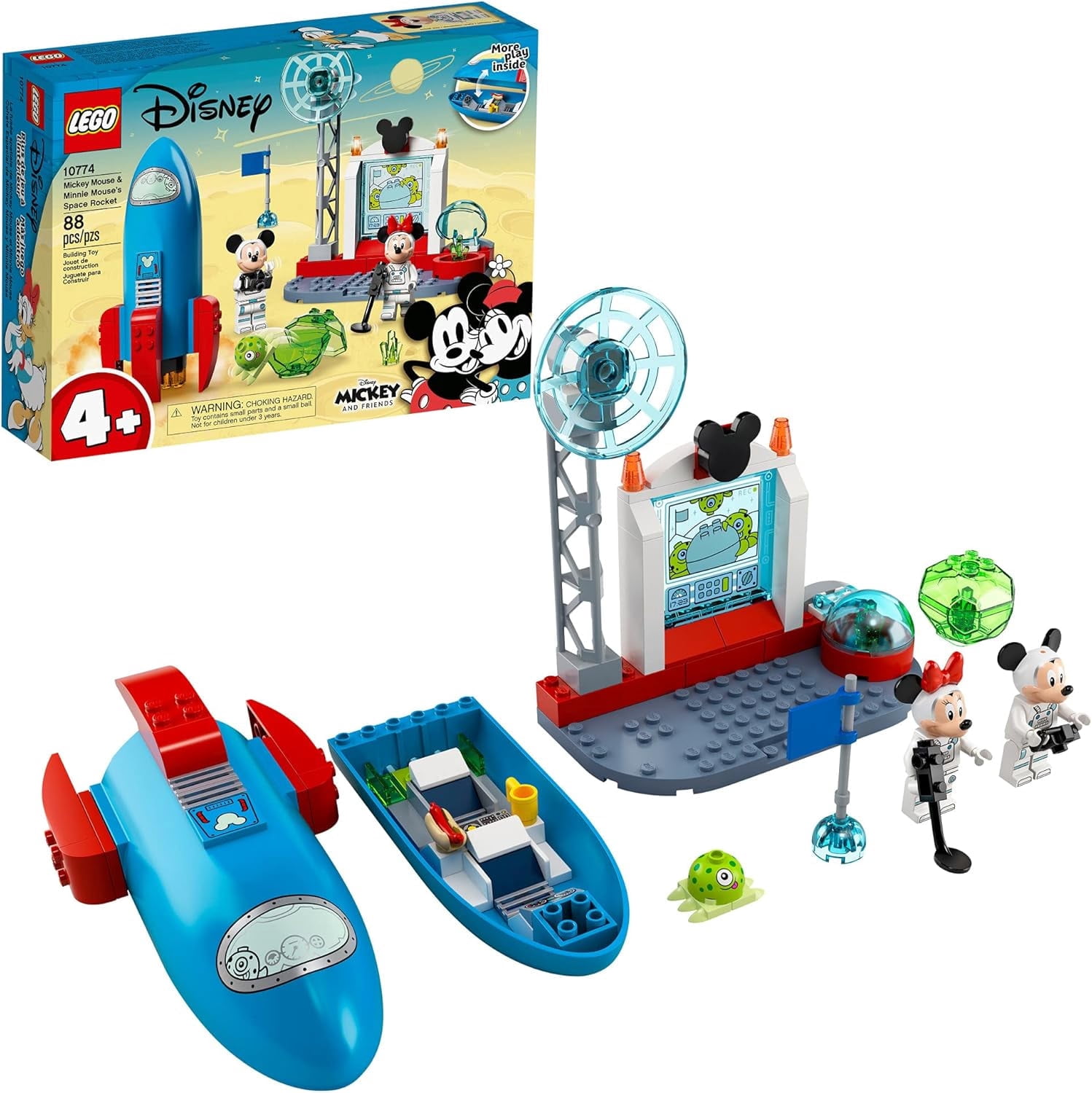 LEGO Mickey Mouse & Minnie Mouse's Space Rocket 10774 Building Set (88 Pieces)