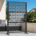 thumbnail image 1 of Modern Shade Écran d'Intimité en Métal 4 X 6 Pi, Design Modulaire Artistique, Clôture de Patio Extérieure Autoportante Résistante aux Intempéries et Séparateur de Jardin (Écho à Treillis), 1 of 7