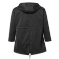 thumbnail image 2 of MesaSe Coupe-Vent Imperméable à Capuche pour Femmes avec Fermeture Éclair, Doublé, Léger, Manteau de Pluie d'Extérieur 4TG, 2 of 3