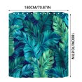 thumbnail image 3 of Binwennn Tropical Green Shower Curtain 70 Inch With 12 Hooks Shower Curtain Bathroom Heavy Side Shower Curtain Machine Washable Curtains for Shower Curtain And Rug Set Neutral Fabric Shower Curtain, 3 of 8