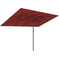 thumbnail image 1 of Outsunny 10ft Double-sided Patio Umbrella with Tilt, Adjustable Height, Red, 1 of 10