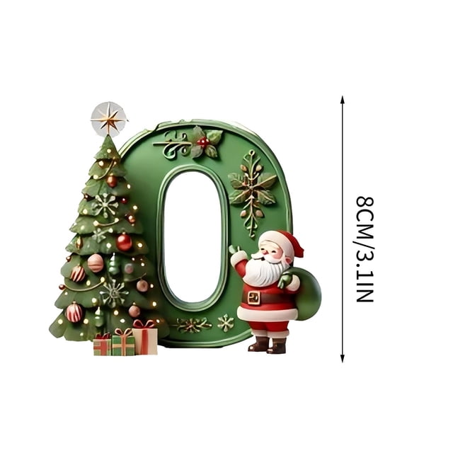 LSLJS 26 Letters Christmas Tree Decoration Pendant Christmas Tree Ornaments Personalized DIY Christmas Ornaments Christmas Decorations Xmas Tree Hanging Decor Christmas Ornaments