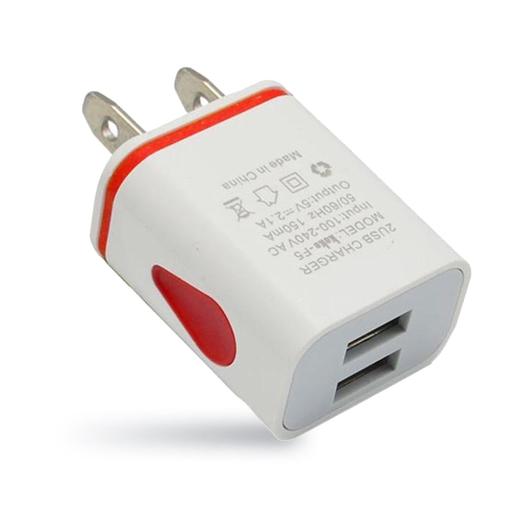 pitrice USB Wall Chargers Quick Universal LED High-performance Charging Head Wear-resistant Supplies Power Adapter for Office Using red