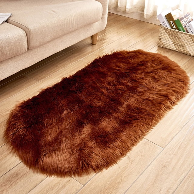 Bdday Classroom Rug Soft Rug Chair Cover Artificial Sheepskin Wool Warm Hairy Carpet Seat Mats Rug Rug for Bathroom