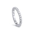 thumbnail image 2 of Bague d'Éternité en Diamant 1 Ct en Or Blanc 14 K pour Femme, Alliance Empilable, 2 of 4