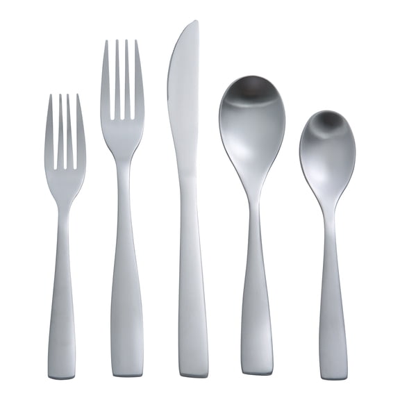 Hometrends 20-Piece Forged Flatware Set, Silver, Service for 4 Adults