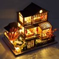 thumbnail image 4 of Wood Innovative DIY Miniature Dolls House Kit With Furniture And LED Light Innovative Room Gift Idea Wooden Doll House With Innovative And Integrated Component DIY Miniature Dolls House Kit Safe For, 4 of 8
