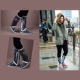 thumbnail image 4 of Outdoor Shoe Covers, Waterproof Cycling Overshoes, Anti-Slip Sole, Zippered Closure, Elastic Top, Rain and Mud Protection for Active Use, 4 of 8