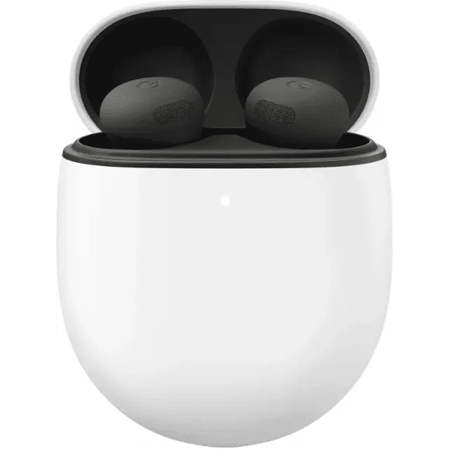 Google Pixel Buds Pro 2 Écouteurs Sans Fil dans Étui de Recharge Blanc avec Écouteurs Noirs, Conçus pour la Réduction active du Bruit et la Connectivité Bluetooth, Dotés d'Une Forme Arrondie Compacte Idéale pour un Confort Toute la Journée et un Ajustement Sécuritaire pendant l'Exercice.