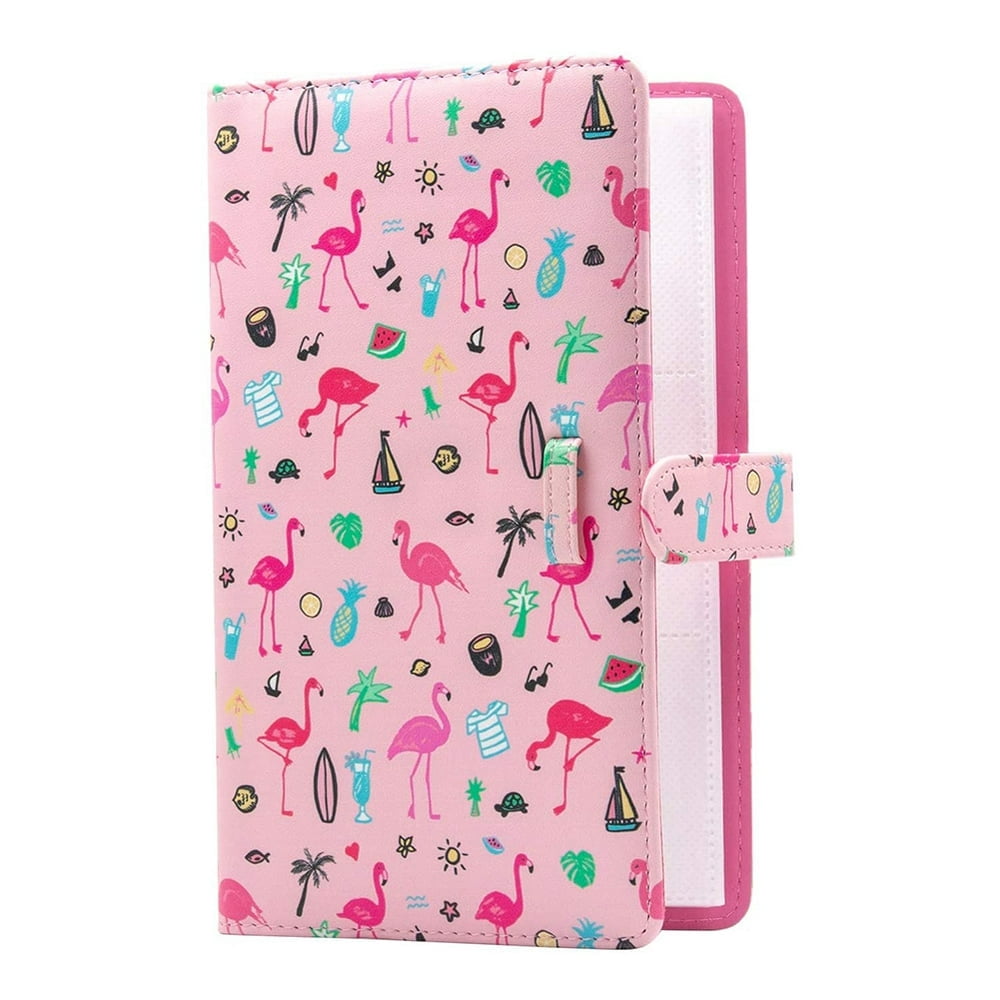AMERTEER 96 Pockets Mini Polaroid Photo Album for Fujifilm Instax Mini Film (Pink)