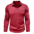 thumbnail image 3 of FAIWAD Men's Long Sleeve Shirts Casual Button Down Basic Golf Pullover Tops Lightweight Work Athletic T-Shirt, 3 of 6