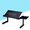 thumbnail image 4 of Shisuyan Support d'Ordinateur Portable Ajustable, Bureau d'Ordinateur Portable Pliant avec Support Latéral et Tapis de Souris (Noir), 4 of 8