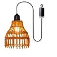 thumbnail image 1 of Solar Lights Outdoor Boho Rattan Lamp Vintage Pendant Lamp Battery Light Bulb Ceiling Lamp without Electricity Outdoor Lighting Outdoor Lanterns Lanterns Weather Proof Solar Lights Outdoor Garden, 1 of 9