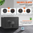 thumbnail image 3 of KFFKFF Safety Box, 0.5 Cubic Feet Residential Security Box, Steel Protection Box with Digital Lock and 2 Keys, Wall-Installed Storage Box, Dimensions 13.8 x 9.8 x 9.8 inches, 3 of 9