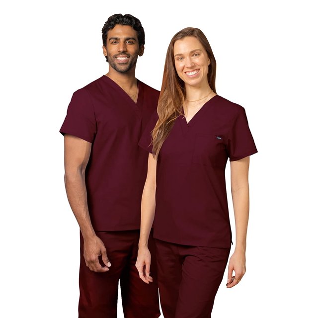 Adar Universal Unisex Scrubs - V Neck Tunic Scrub Top