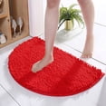 thumbnail image 4 of TIELUTT Half Round Bathroom Rug Won't Bathroom Mat Soft and Comfortable Furry Durable Thickened Project 62 Blanket Rugs for Bed Room Kid Room Rug Knit Blanket Knitted Throw Blankets for Couch, 4 of 8