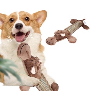 REK Dog Chew Toys For Aggressive Chewers 2025 Dog Toys Indestructible Dog Squeaky Toys Dog Toys With Soft Fabric Interactive Dog Toys Chew Toys For Medium And Large Breed
