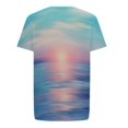 thumbnail image 5 of Qertyioot Hauts pour Femmes Adulte Mode Femme Col Rond Manches Courtes Hauts T-Shirt Imprimés Blouse Ample, 5 of 5
