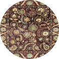 thumbnail image 1 of Ahgly Company Indoor Round Abstract Copper Green Oriental Area Rugs, 6' Round, 1 of 6