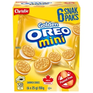 OREO, Mini Golden Cookies, Snack Pack of 6, 25g