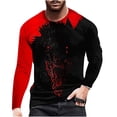 thumbnail image 2 of EGNMCR T-Shirts à Manches Courtes pour Hommes Été Décontracté Col Rond T-shirt, T-shirt à Manches Longues pour Hommes Imprimé Col Rond Chandail T-shirt Blouse,, 2 of 3