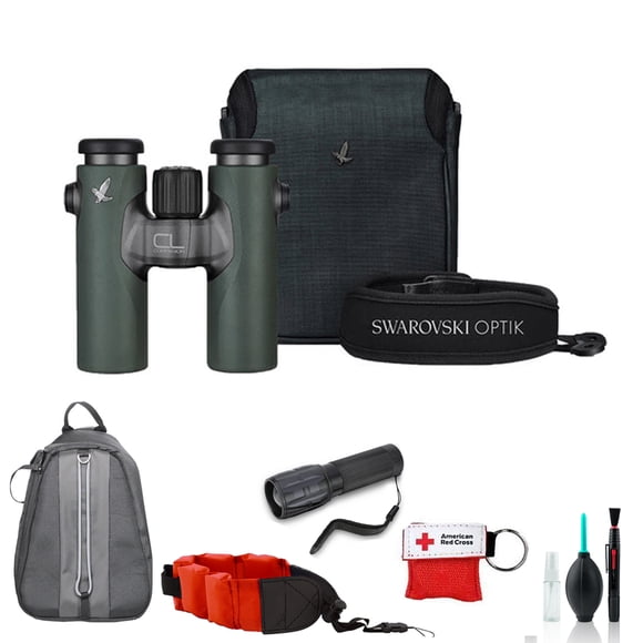 Swarovski 8x30 CL Jumelles (Vert, Nature Sauvage) - Kit avec Sac à Dos de Luxe + Plus