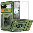 thumbnail image 1 of KOMI Pixel 7 Case, Google Pixel 7 Case with HD Screen Protector, Shockproof Google Pixel 7 Phone Case with 360° Magnetic Ring Holder Kickstand Phone Case for Google Pixel 7 Green, 1 of 5