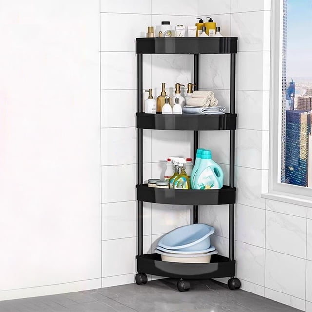 Storage Cart with Drawers On Wheels,Kitchen Storage Carts,Multifunction Utility Rolling Cart Kitchen Storage Organizer,Mobile Shelving Unit Cart for Bathroom,Laundry,Rolling Utility Cart