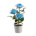 thumbnail image 2 of EGNMCR 3 Led Rose Lantern Solar 3 Heads Rose LED Potted Table Lamp Night Light Solar lantern, 2 of 3