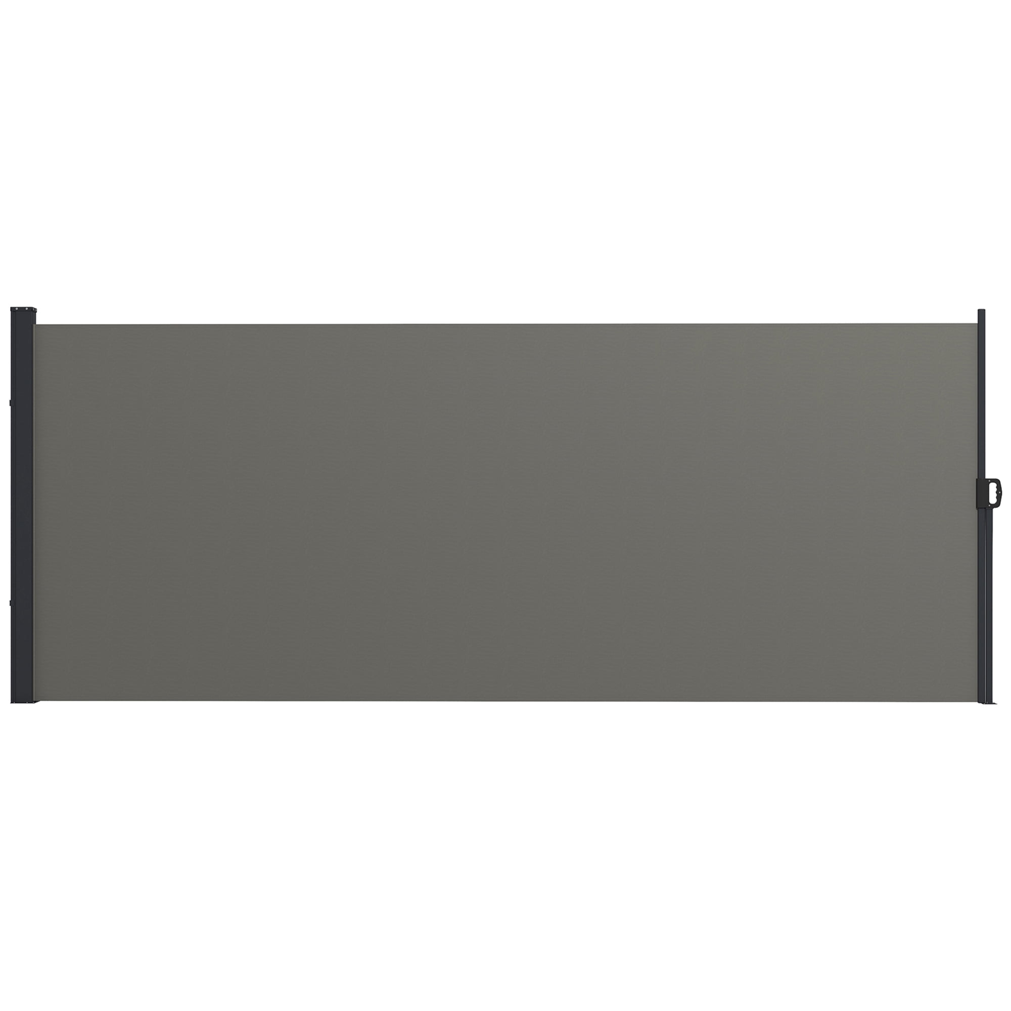 Outsunny 13' x 5' Retractable Side Awning, Garden Privacy Screen, Dark Grey