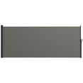thumbnail image 1 of Outsunny 13' x 5' Retractable Side Awning, Garden Privacy Screen, Dark Grey, 1 of 9