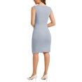 thumbnail image 3 of INSPIRE CHIC Robe Fourreau d'Halloween pour Femme Sans Manches à Encolure Bateau Robe de Bureau Gris Pâle TP, 3 of 5