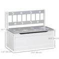 thumbnail image 3 of Qaba Coffre de Rangement pour Jouets pour Tout-Petits, Banc de Rangement pour Enfants avec Dossier, Gris, 3 of 10
