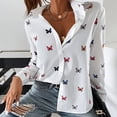 thumbnail image 2 of Pompotops Chemise à Manches Longues Imprimée Numérique pour Femme Chemise Imprimée Haut Mode en Solde, 2 of 6