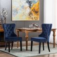 thumbnail image 2 of Costaelm Modern Tufted Velvet Dining Side Chair, Navy Blue (Set of 2), 2 of 7