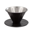thumbnail image 1 of Visland Coffee Filter Cone Stainless Steel Hand Drip Pour Over Coffee Funnel with Spiral Ribs Dishwasher Safe V-Shaped Coffee Filter for Most Coffee Makers Camping Home Brewing, 1 of 8