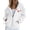 White, variant on Women's Canada Print Hooded Sweatshirt, Fashion Casual Oversized Pullover with Drawstring Hood and Front Zipper, Lightweight Breathable Streetwear Jacket for Fall Winter Seasons Beige M