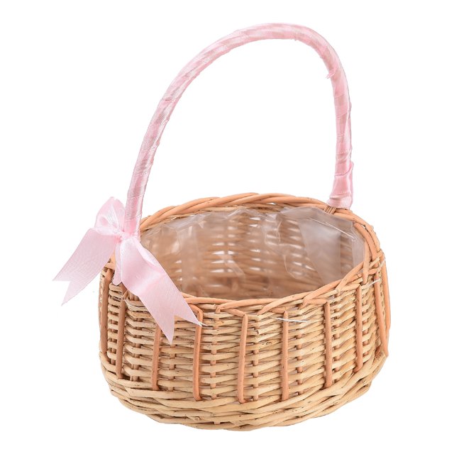 Simulation Flower Basket,Woven Flower Basket Portable Flower Basket Portable Flower Basket High Capacity