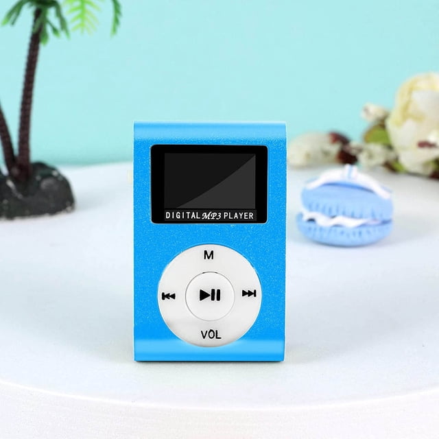 EGNMCR Portable MP3 Player, Mini USB LCD Screen MP3 Card Support Sports Music Player MP Player