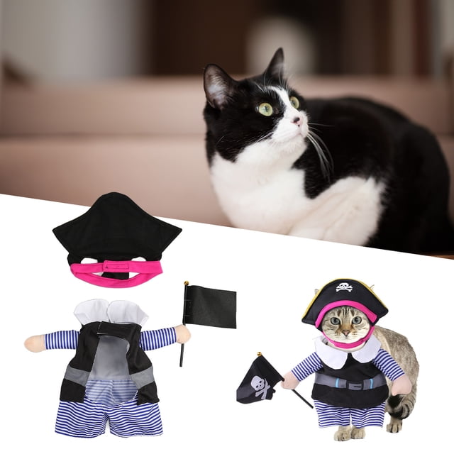 Premium Fabrics, Easy To Wear Dog Pirate Costume, Fun And Cute Look, Wide Application, Easy To Clean, Pet Pirate Costume With Hook AndFastener Design