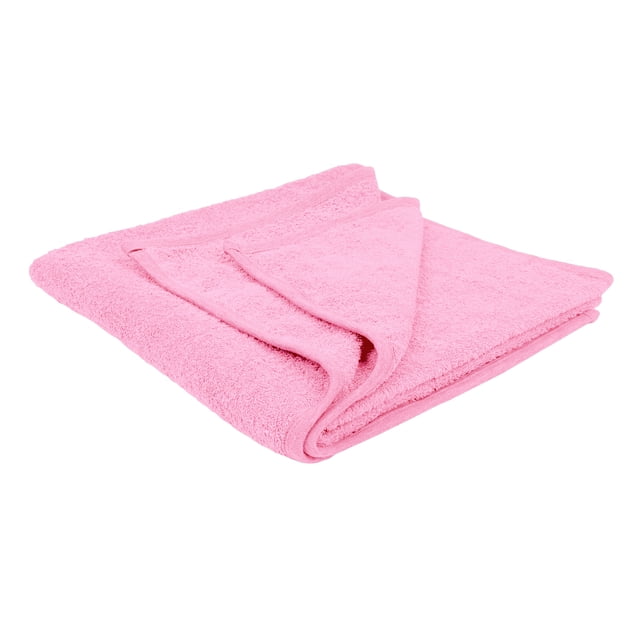 Puffy Cotton Large Terry Cotton Bath Towel Bath Sheet - Pink